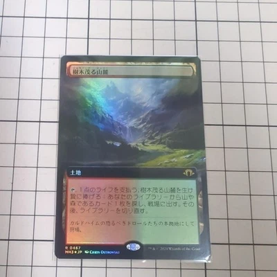 Wooded Foothills Foil Expanded Art Modern Horizon 3 Japanese NM - Image 1 of 2