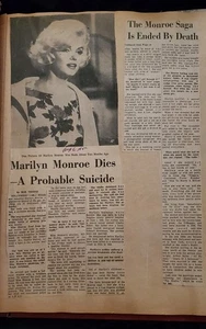 Marilyn Monroe Todeszeitung Sammelalbum Original 1962 plus siehe Video und Bilder - Bild 1 von 6