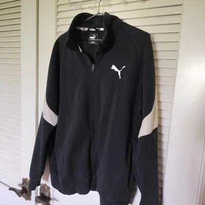 Puma Hombres Evostripe Chaqueta de Pista Cremallera Completa Entrenamiento Ropa Activa Talla Grande Negra Foto 1 de 4
