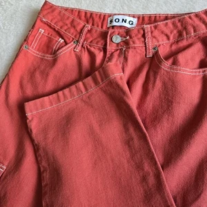 S.O.N.G. Jeans Womens 7/28 Burnt Orange Boyfriend Cargo Wide Leg Pants - Picture 1 of 17