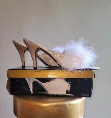 Rare Vintage Fredericks Of Hollywood Heel New White With Box - Image 1 of 4