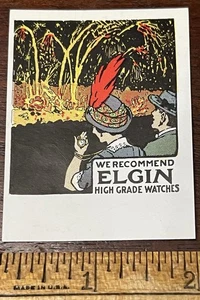 We Recommend ELGIN High Grade Watches, Poster/Cinderella Stamp Fireworks - Picture 1 of 2