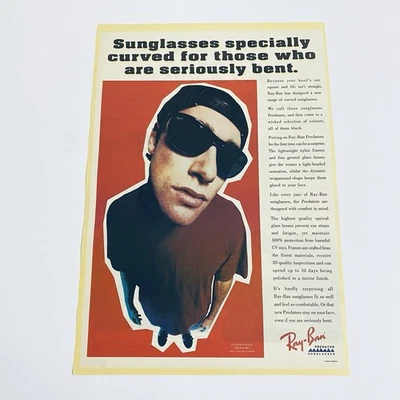 Vintage Rayban Predator Sunglasses Promo Poster Original 90s Print Ad Advert - image 1 of 4