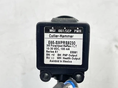 Cutler Hammer E65-SMPRS9230 3M Photoelectric Sensor 10-30VDC NEW - Image 1 of 4