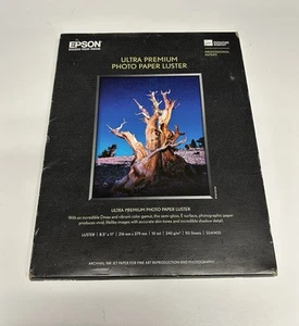 Epson S041405 8.5x11 50 Sheets Ultra Premium Photo (Luster) Inkjet Paper NEW - Picture 1 of 4
