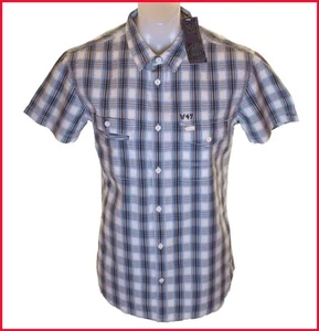 Nueva Camisa Para Hombre Auténtica Wrangler Texturizada Manga Corta Grande Azul Delgada - Imagen 1 de 2