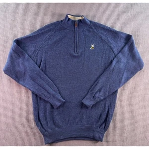 Peter Millar Winged Foot XL Mens 1/4 Zip Pullover Sweater Golf Merino Wool - Picture 1 of 7