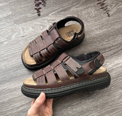 Y2K Vtg Faded Glory Chunky Platform Fisherman Brown Sandals W US 7.5 M 5.5 - Image 1 of 4