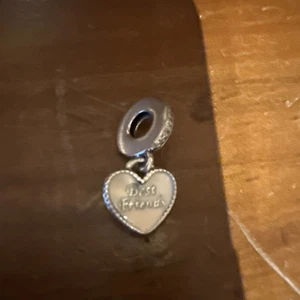 Authentic PANDORA 925 ALE Best Friends Always There Heart Dangle Charm 791950CZ - Picture 1 of 4