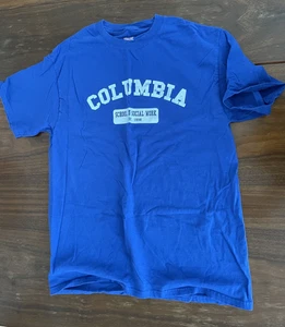 Columbia Social Work School T-Shirt Hanes Medium Beefy T blau Columbia Universit - Bild 1 von 3
