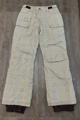 Pantalones de snowboard Orage marrón a cuadros esquí nieve aislados impermeables para mujer medianos Foto 1 de 4