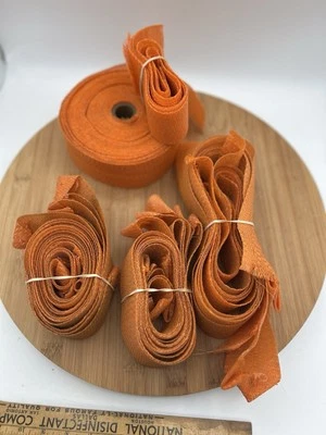 Vintage lawn chair webbing Lot Plastic Frost King   Solid Orange 1960's Open - Image 1 of 2