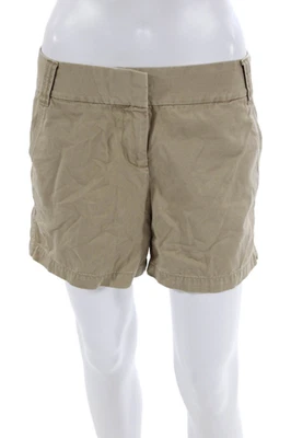 Pantalones Cortos Chinos J Crew Para Mujer Algodón Tiro Alto Clásicos Sarga Caqui Talla 6 Foto 1 de 4