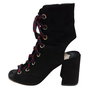 Auténticas botas para mujer PRADA - negras de gamuza múltiple - Imagen 1 de 7