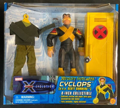 X-MEN EVOLUTION MUTANT OUTCASTS CLOTHED CYCLOPS FIGURE 9"  MIB - Image 1 of 2