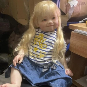 28 Zoll bereits fertig Reborn Baby Puppe süßes Kleinkind Mädchen mit handgerooteten Haaren Geschenk - Bild 1 von 4