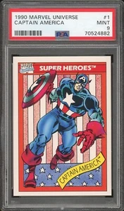 1990 Marvel Universe #1 Captain America PSA 9 Mint - Picture 1 of 2