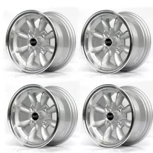 FORD ESCORT MK1 MK2 ALLOY WHEELS 13" x 7J ET10 4x108 SILVER DISH LIP RIMS Z3241 - Picture 1 of 2