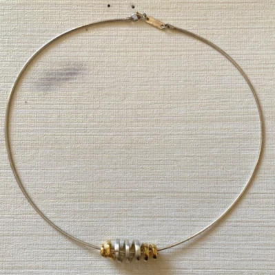 Pierre Cardin Kette Anhänger 925 Silber Spirale teils vergoldet 17,1g HS1009 - Bild 1 von 4