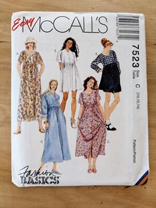 McCall's 7523 Women's Loose Dress Pattern Two Lengths Size 10-14 Uncut - Picture 1 of 2