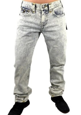 True Religion Ricky Bleached Out Relaxed Straight Super T Jeans 106892 Sz 30x34 - Image 1 of 4