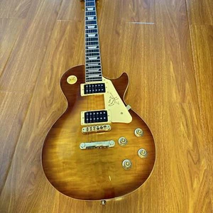 Custom LP Style Electric Guitar Flame Maple Gold Part cream pickguard - Picture 1 of 12