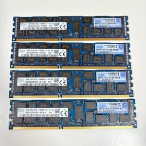 4 X 16GB (64GB) SK Hynix 2RX4 PC3L-10600R-9-13-E2 HP Certified Server RAM - Picture 1 of 7