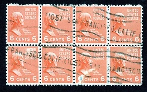 Stamps United States, Scott # 811 used block of eight - Picture 1 of 1