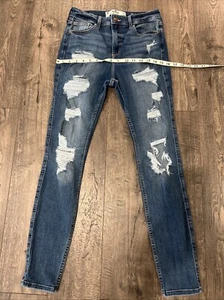 Hollister Curvy High Rise Super Skinny Jeans Womens 5R 27x28 Soft Stretch Blue - Picture 1 of 9