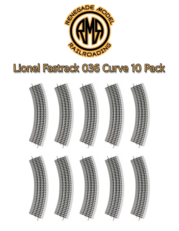 2 Lionel FasTrack 10" Straight Track & 1 5" Isolator O Gauge 6-12014