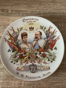 H Webb China. Ceramic Commemorative Plate For The Coronation June 1902 (757) - Picture 1 of 5