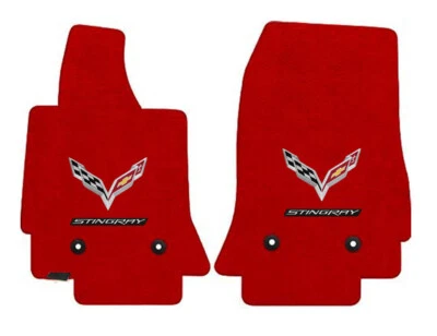 ¡NUEVO! Alfombrillas Adrenaline Red 2014-2019 Corvette C7 Banderas Raya Doble Logo Foto 1 de 4