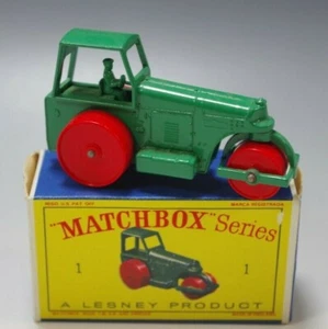 MATCHBOX LESNEY DIESEL ROAD ROLLER #1 MADE INGLAND DIE CAST MIB - Picture 1 of 6
