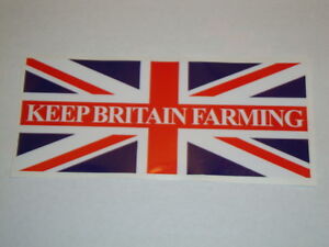 2 X KEEP BRITAIN FARMING STICKERS  6" x 2.5" TRACTOR 4X4 QUAD FARMERS VEHICLES 