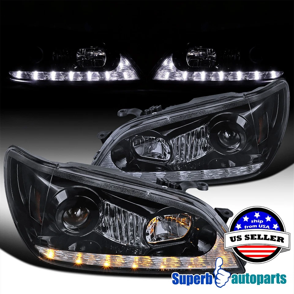 Fits 2001-2005 Lexus IS300 Black Smoke Projector Headlights LED Signal Strip Foto 1 de 4