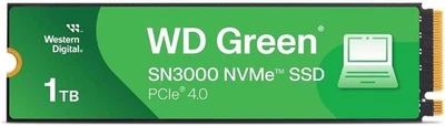 WD Green SN3000 1TB NVMe Gen4 PCIe M.2 2280 Up to 5000 MB/s SSD WDS100T4G0E - Image 1 of 4