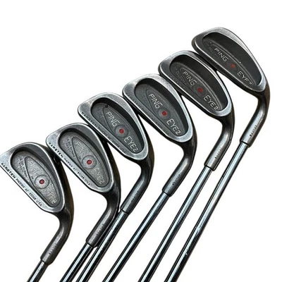 Ping Eye 2 Red Dot 2-9 Iron Set / Missing 6 & 8 & PW Steel Golf Clubs Right Hand - Image 1 of 4