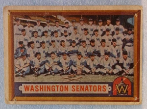 Tarjeta coleccionable de béisbol 1957 Topps Washington Senators (#270) - Imagen 1 de 2