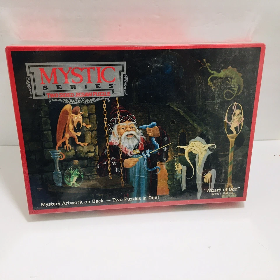 1991 Buffalo Games Mystic Series Two Sided Puzzle Wizard of Odd Ray L McGinnis