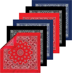 B53 100% Cotton Paisley Bandanas Made in the USA - Stylish Headband, Handkerchie - Picture 1 of 12