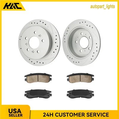 Rotores traseros perforados pastillas de freno para Chevrolet Impala 2006-10 Monte Carlo 277,8 mm Foto 1 de 4