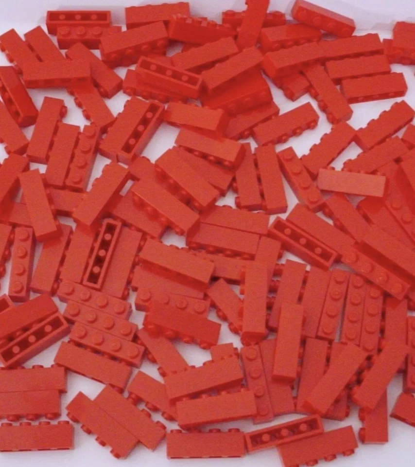 Lego 100 Piezas Rojo 1x4 Ladrillo/Ciudad/Amigos Mini Figuras Ladrillos de Construcción a Granel Foto 1 de 1