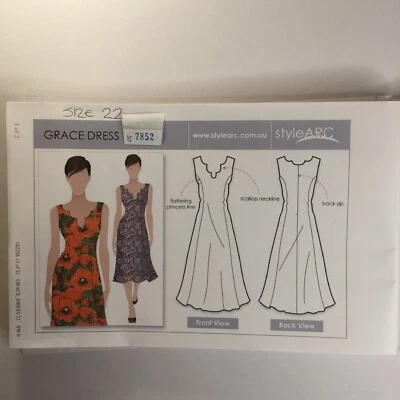 Style Arc Grace  22 Dress Loose Neck Line Sleeveless Ladies New Uncut Pattern - Image 1 of 4