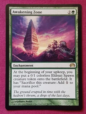Magic The Gathering PLANECHASE 2012 AWAKENING ZONE green card MTG - Image 1 of 2