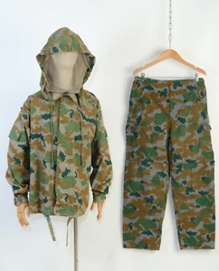 RARE DDR NVA Blumentarn 1960s East German Camo Uniform Moskitonetz Jacket Pants - Picture 1 of 24