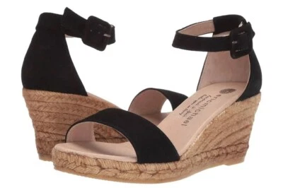 NWOT Eric Michael SPAIN🇪🇸MADE LEATHER UPPER/LINING Milan Wedge Sandals 40 - Image 1 of 4