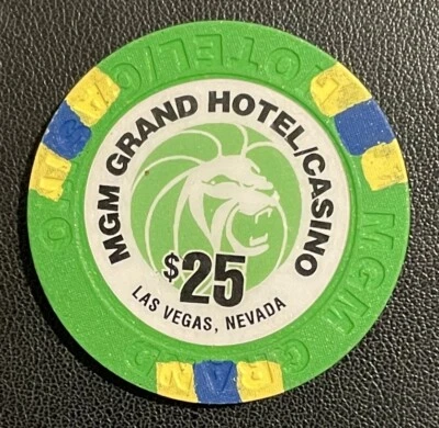 MGM Grand Casino Las Vegas Nevada $25 Chip 1996 - Image 1 of 3
