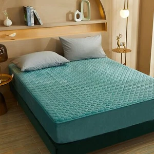 Pangzi Flannel Fitted Sheet,Plush Thicken Mattress Cover Warm Velvety Soft He... - Picture 1 of 6