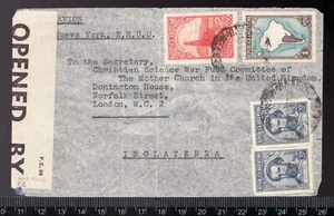 Argentina WWII censored airmail cover. Buenos Aires to London to New York. - Picture 1 of 1