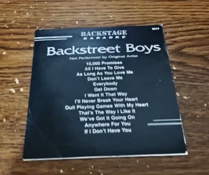 Backstage Karaoke #9617 the Songs of the Backstreet Boys (Karaoke CD+G) - Picture 1 of 3